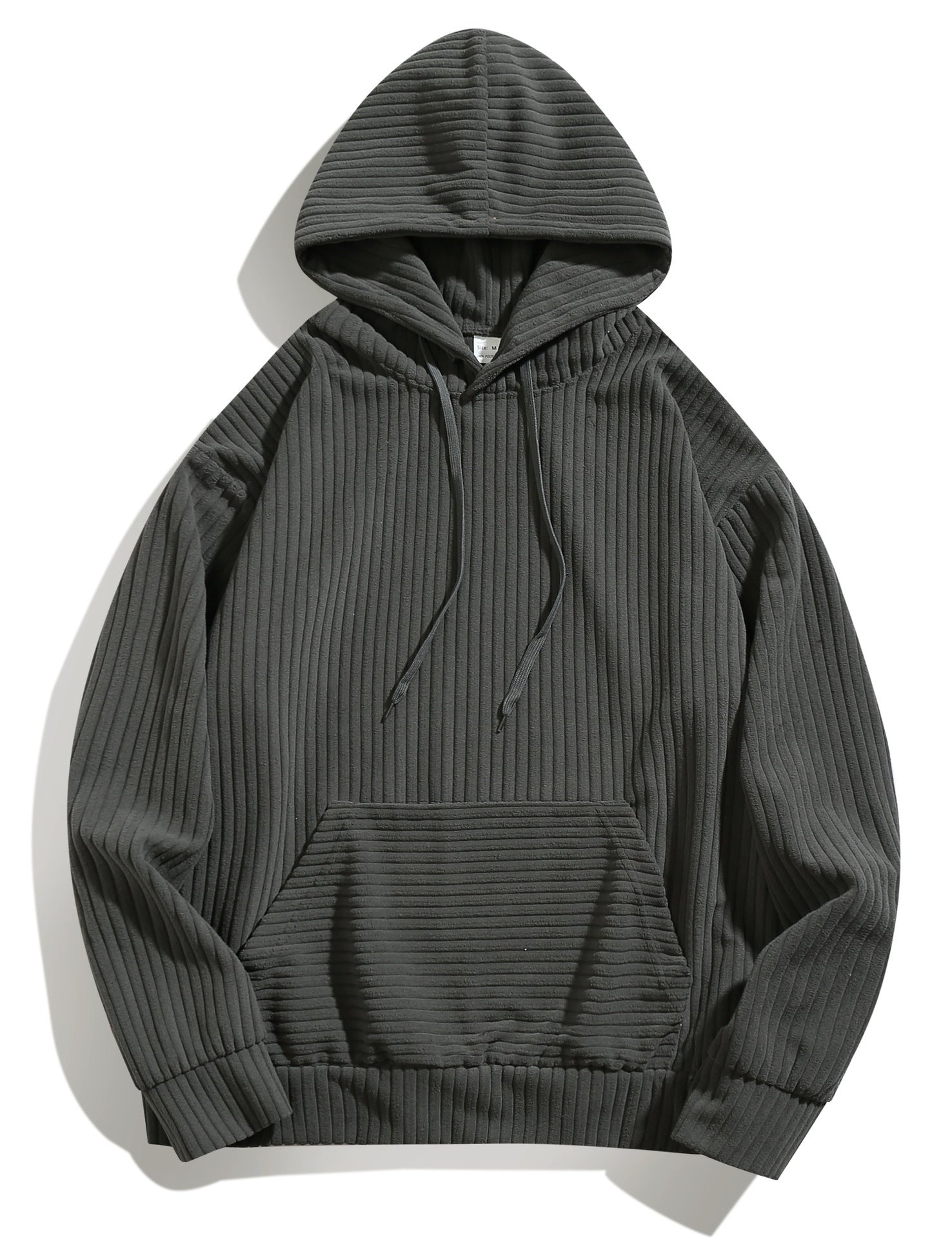 Herren Hoodie Freizeit Kapuze Rippstruktur Kängurutasche - BerlinGlamour