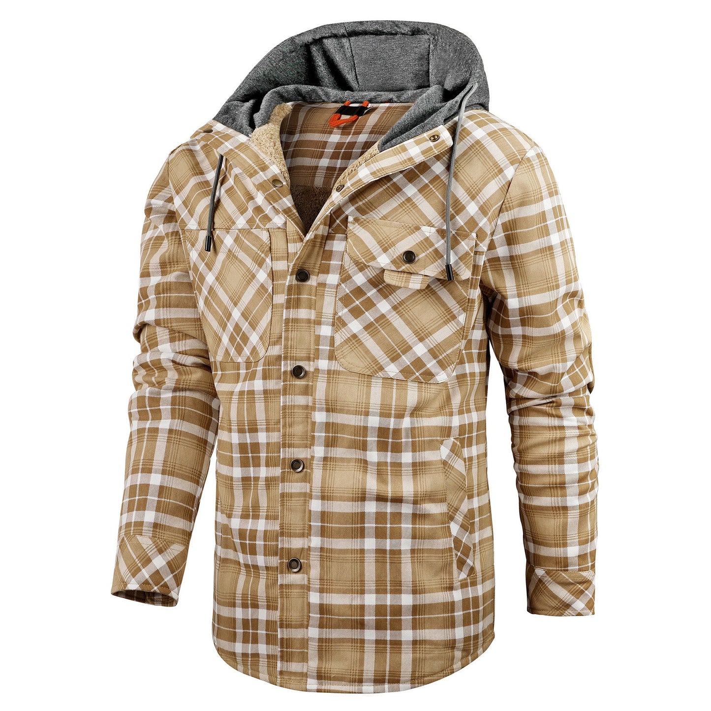 Herren Flanelljacke Weich Warm Mit Futter