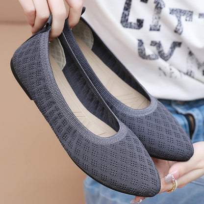 Damen Strick Schuhe Bequem Warm Winter