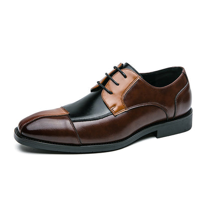 Herren Schnürschuhe Elegante Lederschuhe Zweifarbig