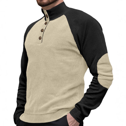 Herren Pullover Strick Modern mit Raglan Ärmeln