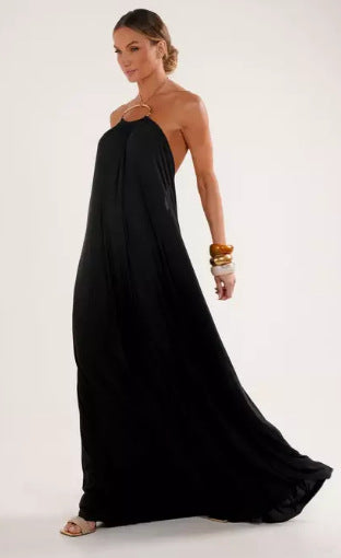 Langes Abendkleid mit Halsband Elegant