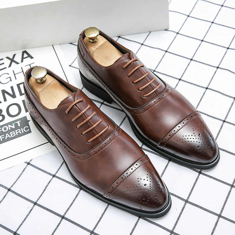 Damen Schnürschuhe aus Leder Elegante Klassisch Perforiert