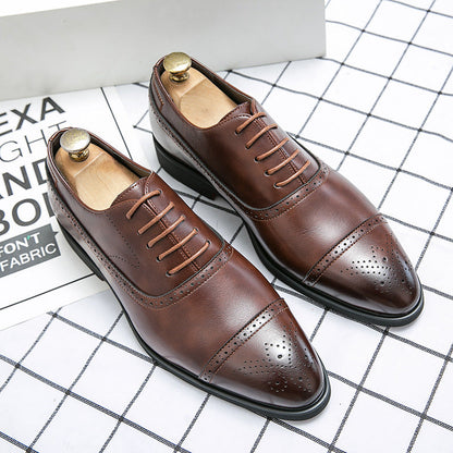 Damen Schnürschuhe aus Leder Elegante Klassisch Perforiert
