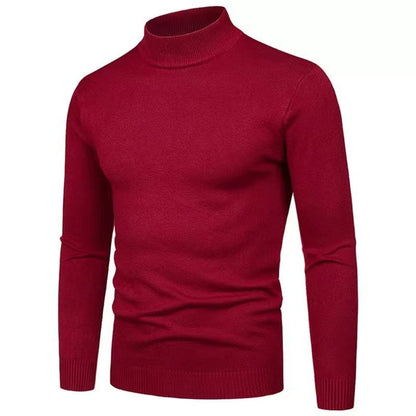 Herren Rollkragenpullover Hochwertig Strick Fein Textur