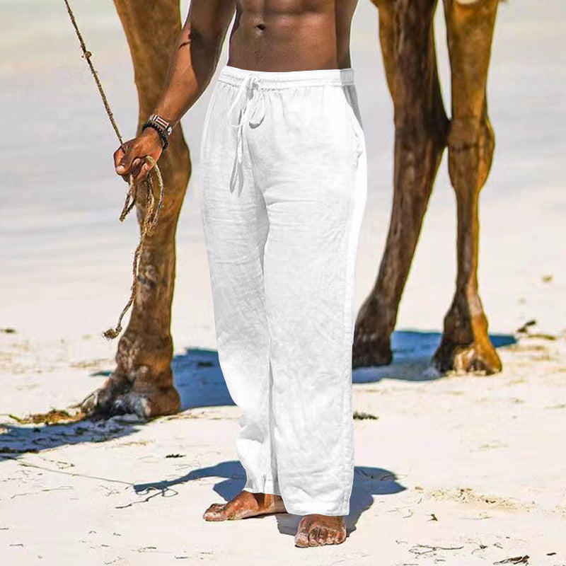 Leinenhose Herren Leicht und Bequem Sommerhose