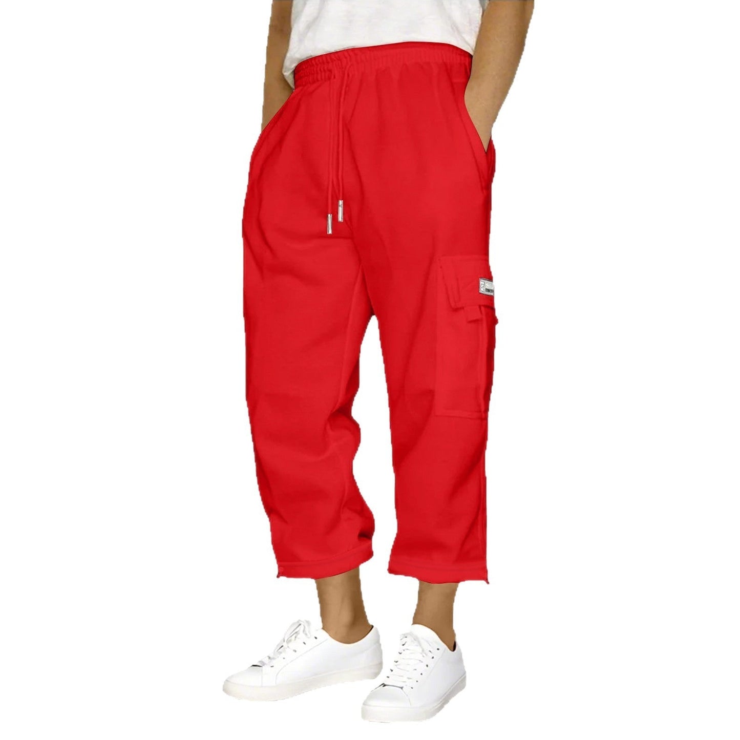 Damen Cargo-Hose Elastisch Praktisch Mit Seitentaschen