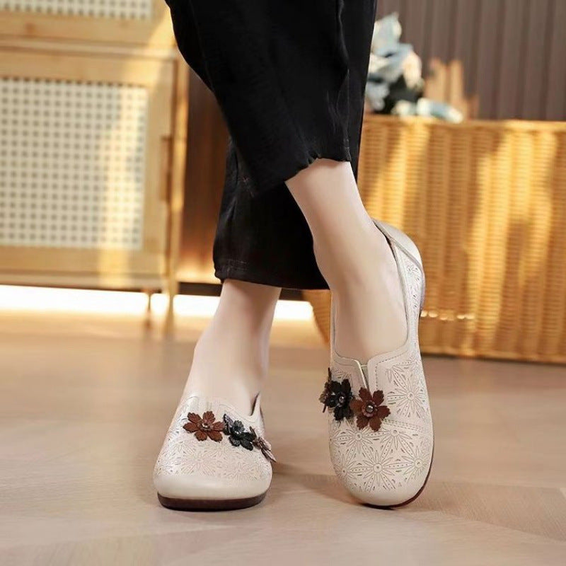 Damen Ballerinas Slip-On Bequem Florale