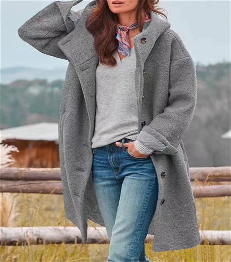 Damen Übermantel Modern Stylisch Komfortabel Großzügig