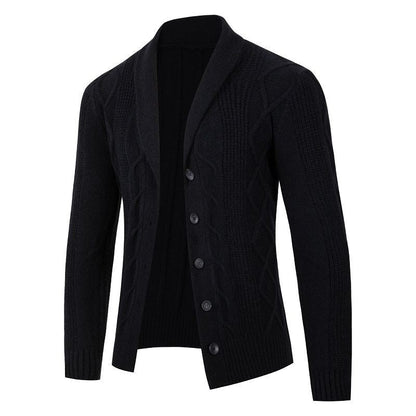 Herren Strickjacke Zopfmuster Gemütlich Modern