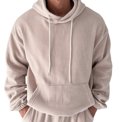 Herren Hoodie Struktur Optik Ripp Design Modern