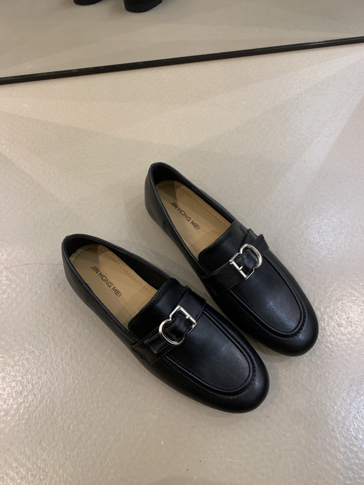 Damen Mokassins Elegante Schuhe mit Schnallenverschluss