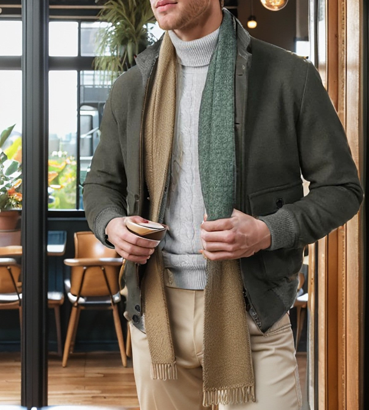 Herren Outdoorjacke Funktionell Mit Taschen Modern