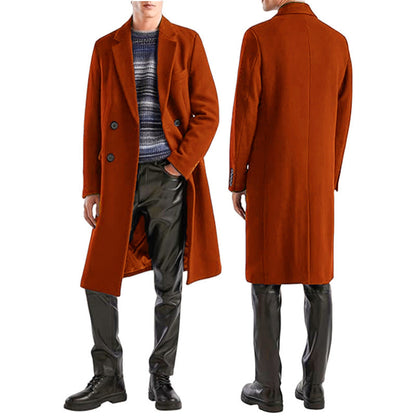 Herren Wollmantel Doppelreihig Elegant Modern