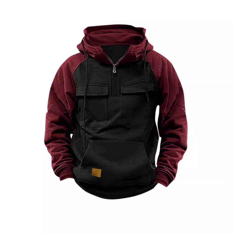 Herren Hoodie Funktionell Mit Taschen Modern Sportlich