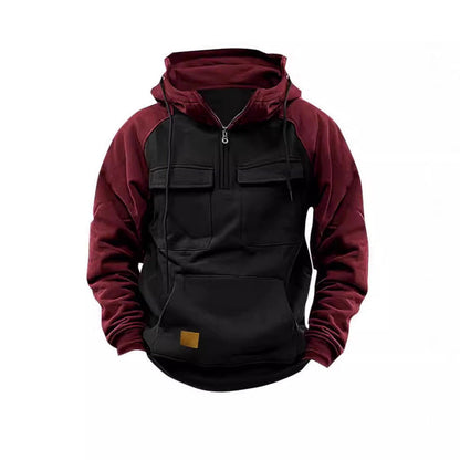 Herren Hoodie Funktionell Mit Taschen Modern Sportlich
