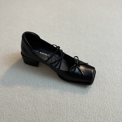 Damen Ballerinas Elegante Schnürung Schleifen Detail - BerlinGlamour