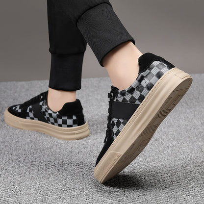 Damen Sneaker Karo-Design Rutschfest Modern