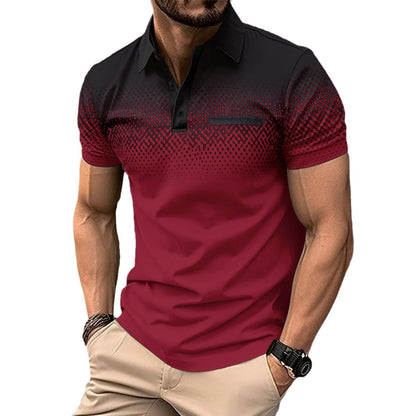 Herren Poloshirt Berlin Grafikprint Modern