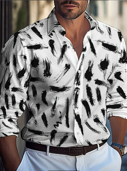 Herren Hemd Modernes Muster Slim Fit Berlin Style
