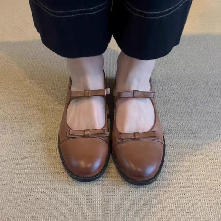 Damen Schuhe Mary Jane Elegant Komfortabel Lederschuhe Damen