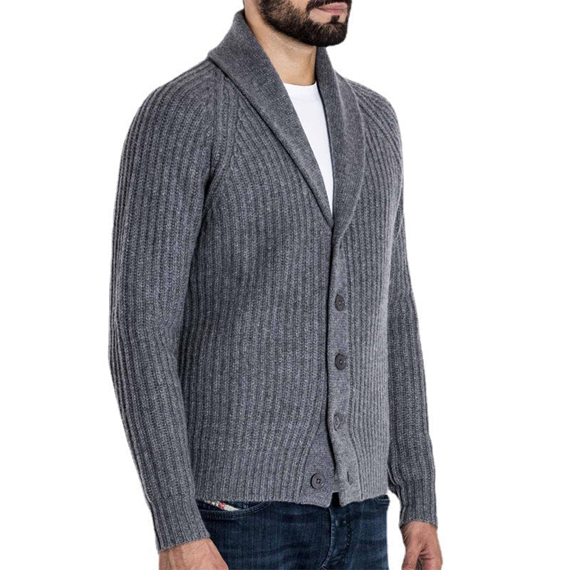 Herren Strickjacke Modern Schalkragen Übergröße