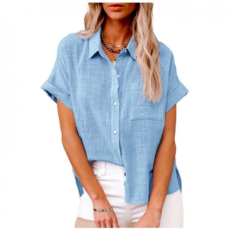 Kragen Bluse Damen Knopfleiste Elegent