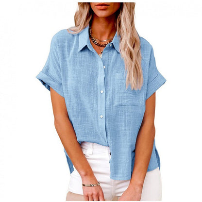 Kragen Bluse Damen Knopfleiste Elegent