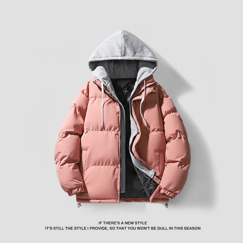 Herren Winterjacke Steppjacke Warm mit Abnehmbarer Kapuze