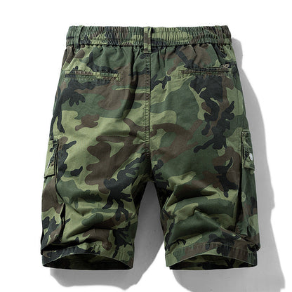 Herren Cargoshorts Camouflage Elastic mit Taschen