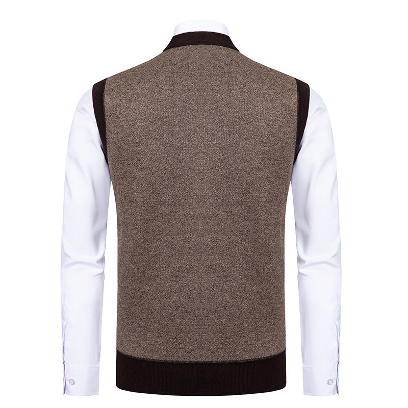 Herren Strickjacke Modern Rautenmuster Elegante Männerjacke