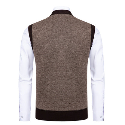 Herren Strickjacke Modern Rautenmuster Elegante Männerjacke