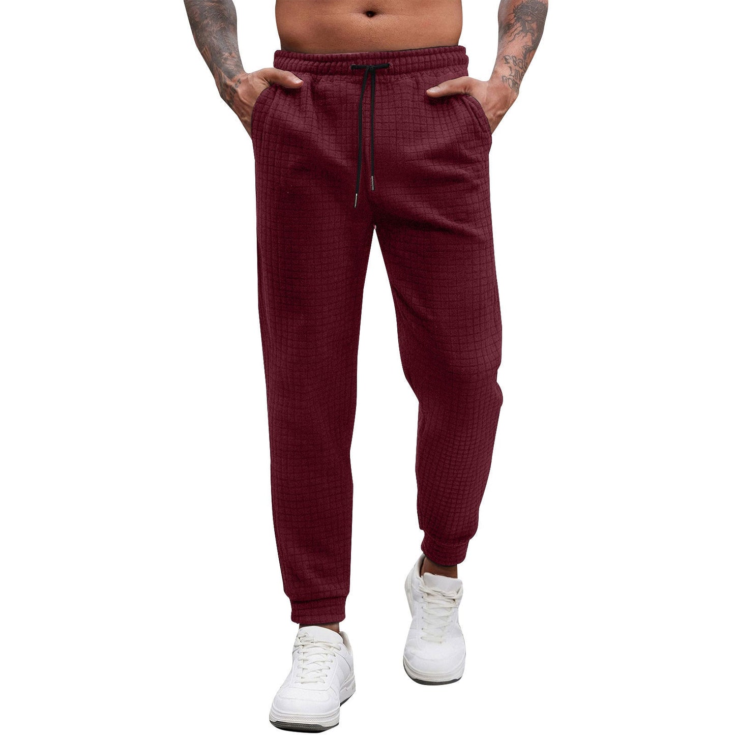 Herren Sweatpants Bequem Elastisch Mit Struktur