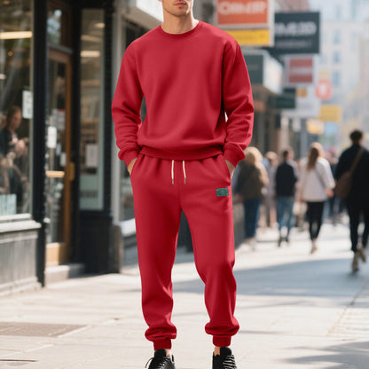 Herren Sweatanzug Bequem Mit Taschen Und Kordelzug