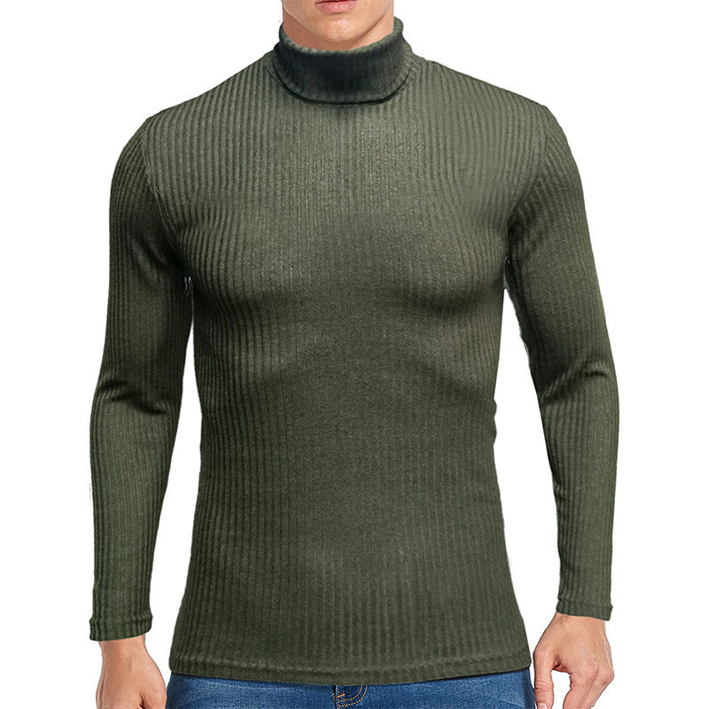 Herren Rollkragenpullover Strick Fein Strukturiert Elegent - BerlinGlamour