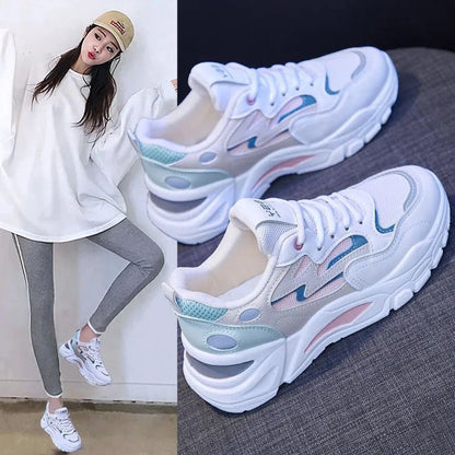 Damen Laufschuhe Sportlich Atmungsaktiv Mesh Freizeit - BerlinGlamour