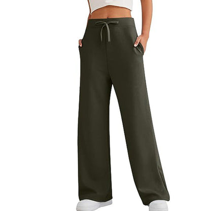 Damen Hose Freizeit Bequem Elastisch Mit Taschen