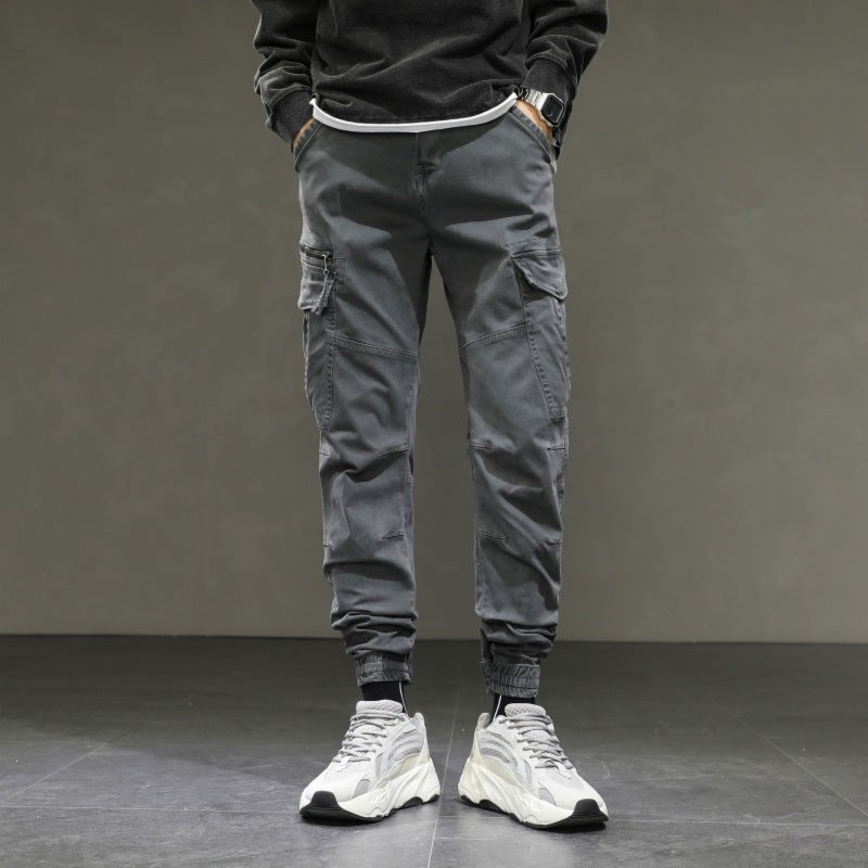 Herren Cargohose Modern Elastisch Bequem Mit Taschen