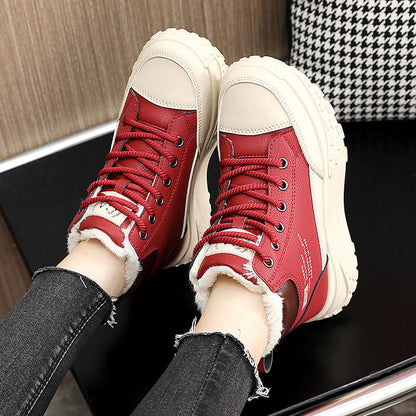 Damen Winter Sneaker High-Top Kuschelig Warm