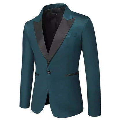 Herren Blazer Leopardenmuster Elegant Modern
