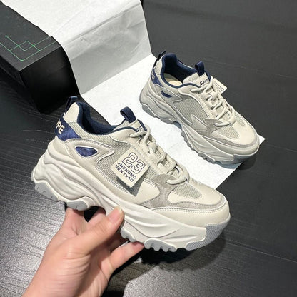 Damen Sneaker Sportlich Chunky atmungsaktiv Rutschfest