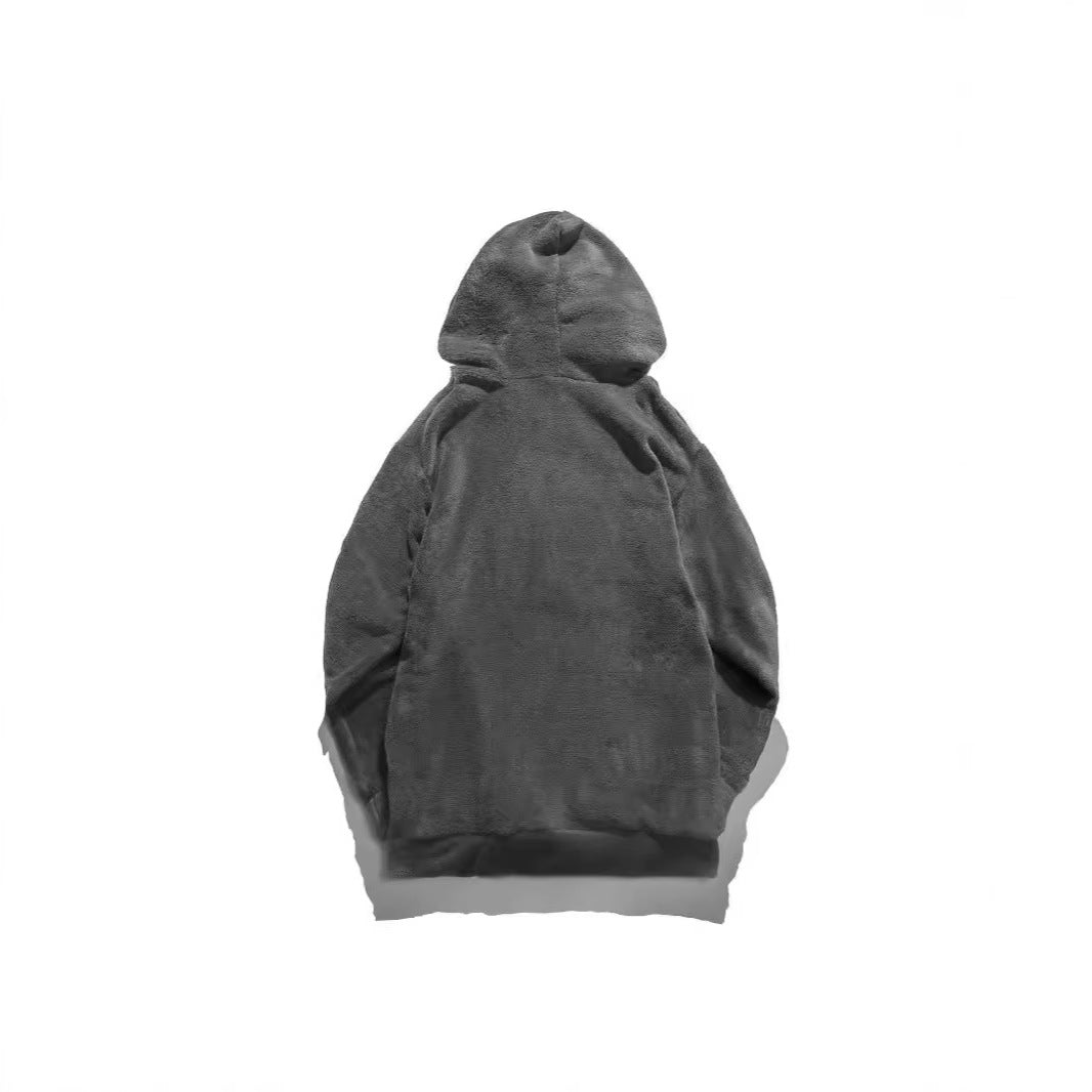 Herren Fleecepullover Kapuze Weich Warm mit Kängurutasche