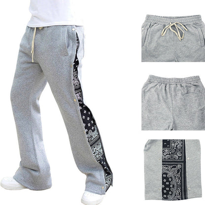 Herren Sport Hose mit Knöpfverschluss und Kontrastdetails - BerlinGlamour