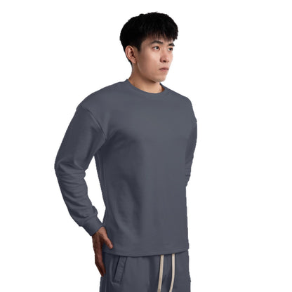 Herren Langarmshirt Weich Lässig Freizeitshirt Bequem