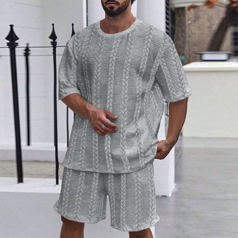 Herren Kurzarm-Shirt Lässig Weite Passform Freizeit