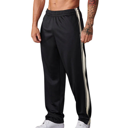 Herren Sporthose Atmungsaktiv mit Taschen und Streifen