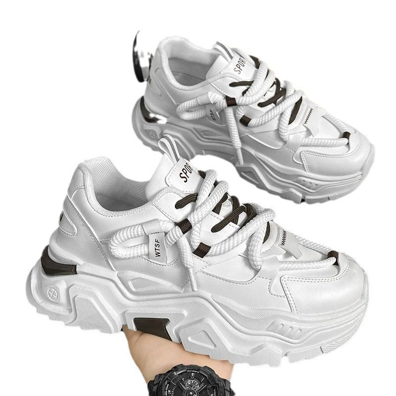 Damen Sneaker Sportlich Chunky Schnell Schnüren