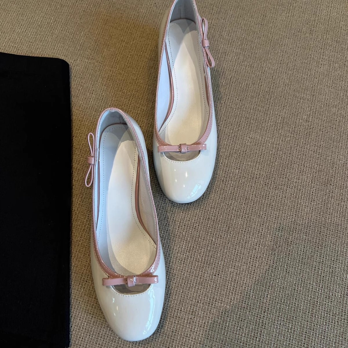 Damen Ballerinas Glitzernd Bequem Schleifen