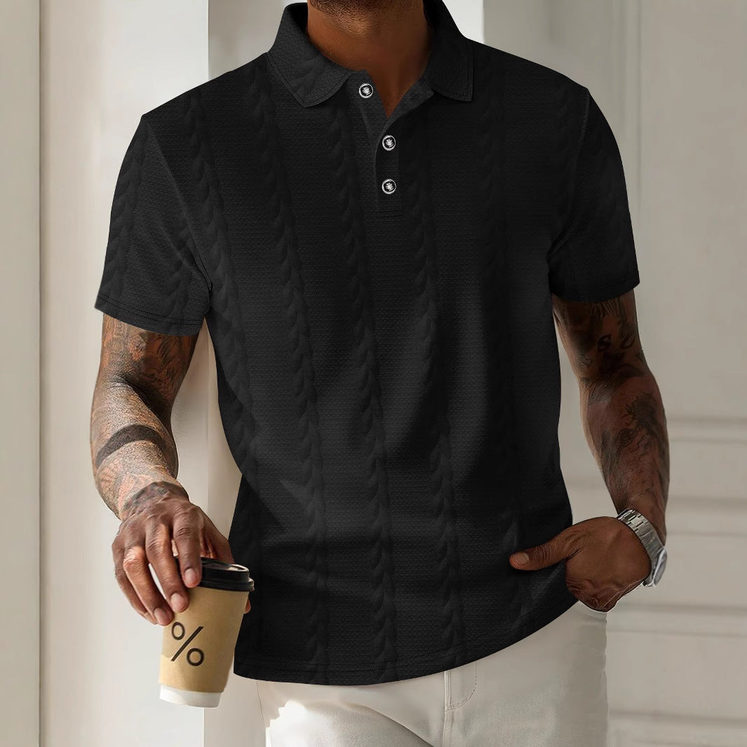 Herren Polohemd Elegantes Design mit Knöpfen Modern