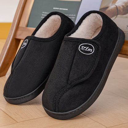 Damen Hausschuhslipper Bequem Warm mit Klettverschluss